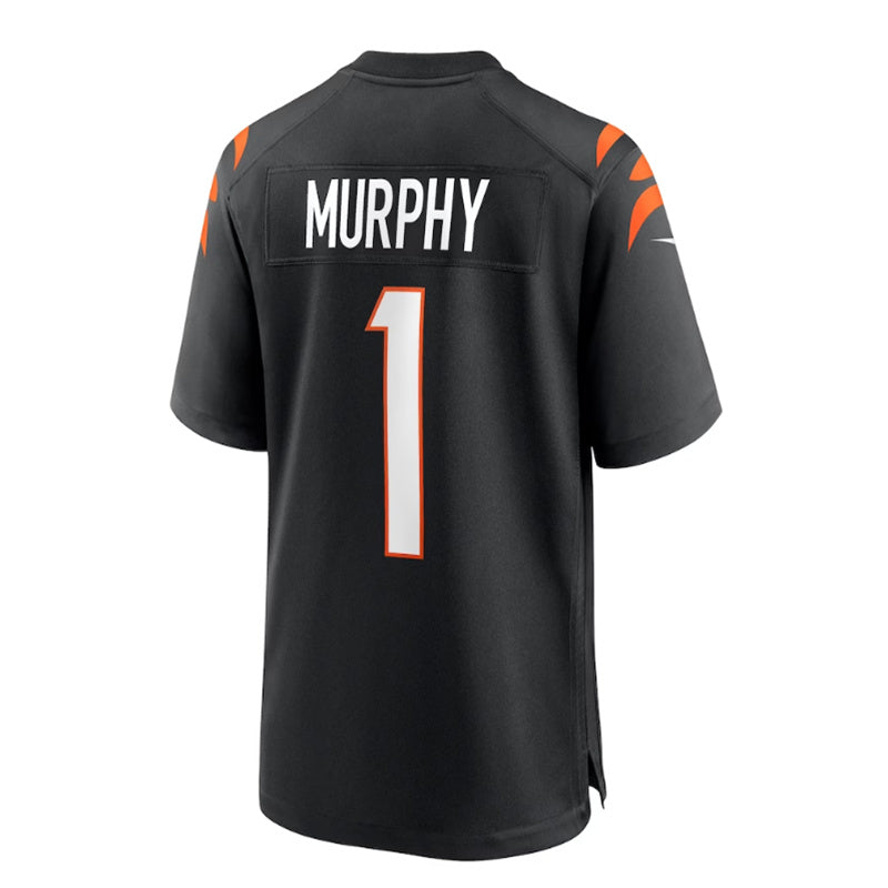 Cincinnati Bengals #1 Myles Murphy 2023 Draft First Round Pick Game Jersey - Black Stitched American Football Jerseys