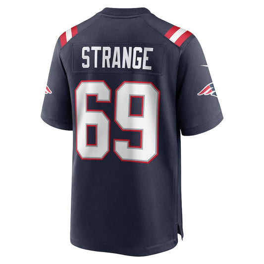 New England Patriots #69 Cole Strange Navy 2022 Draft First Round Pick Game Jersey Stitched American Football Jerseys