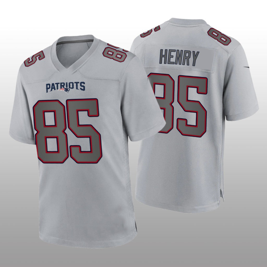 New England Patriots #85 Hunter Henry Gray Atmosphere Game Jersey Stitched American Football Jerseys