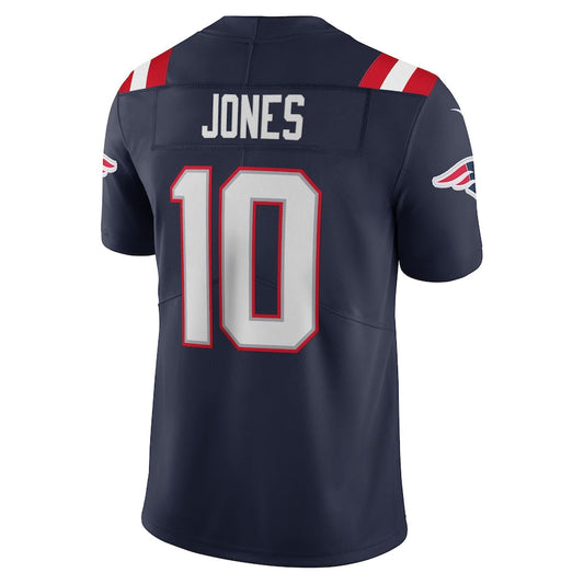 New England Patriots #10 Mac Jones Navy Vapor Limited Jersey Stitched American Football Jerseys