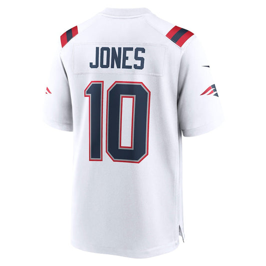 New England Patriots #10 Mac Jones White Player Game Jersey Stitched American Football Jerseys