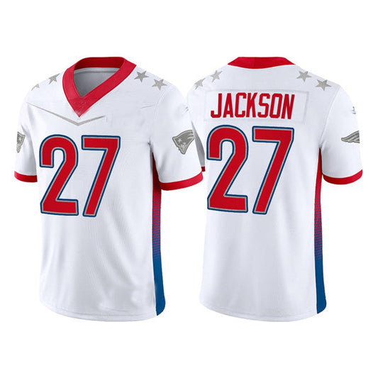 New England Patriots #27 J.C. Jackson 2022 White Pro Bowl Stitched Jersey American Football Jerseys