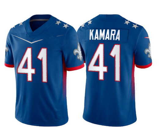 NO.Saints #41 Alvin Kamara Blue 2022 Pro Bowl Vapor Untouchable Stitched Limited Jersey American Football Jersey