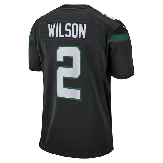 New York Jets #2 Zach Wilson Black Alternate Game Jersey  Stitched American Football Jerseys