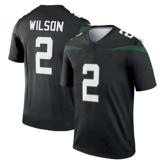 New York Jets #2 Zach Wilson Black Legend Jersey Stitched American Football Jerseys