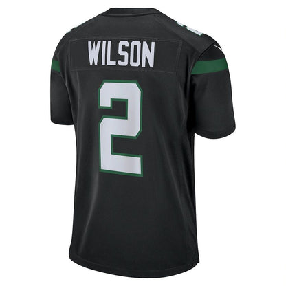 New York Jets #2 Zach Wilson Stealth Black Game Jersey Stitched American Football Jerseys