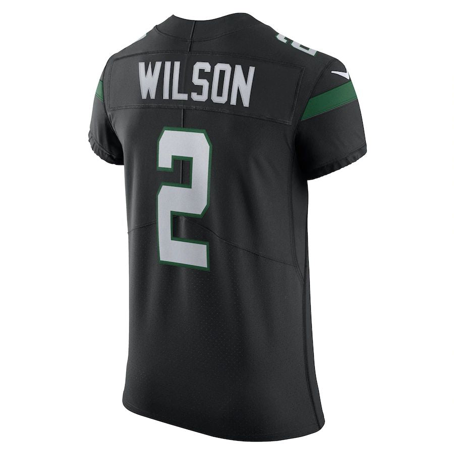 New York Jets #2 Zach Wilson Stealth Black Vapor Elite Jersey Stitched American Football Jerseys