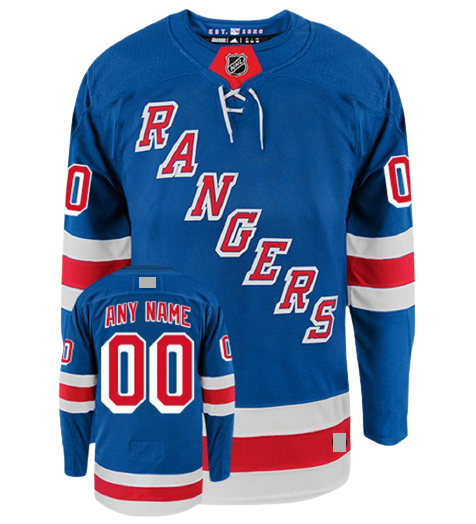 New York Rangers Home Royal Blue Team Jersey