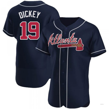 Atlanta Braves #19 R.A. Dickey Navy Alternate Jersey Stitches Baseball Jerseys