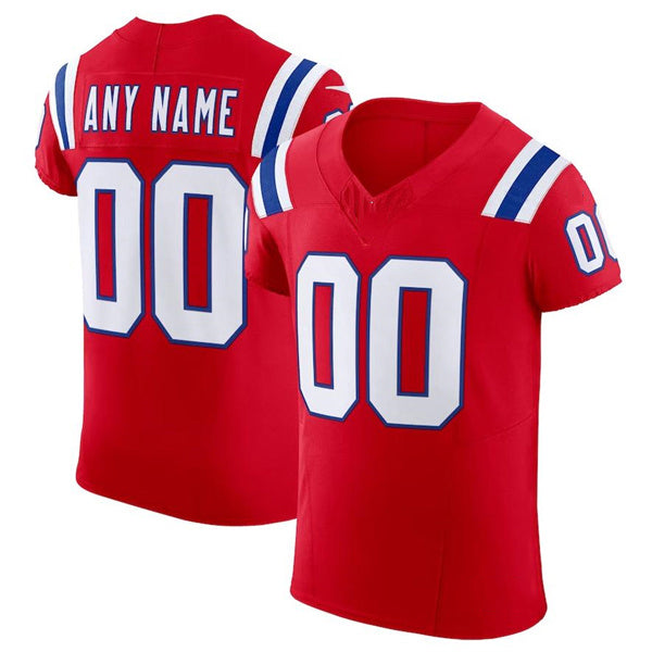 Custom New England Patriots Red Scarlet Vapor F.U.S.E. Elite  Jersey Stitched American Football Jerseys