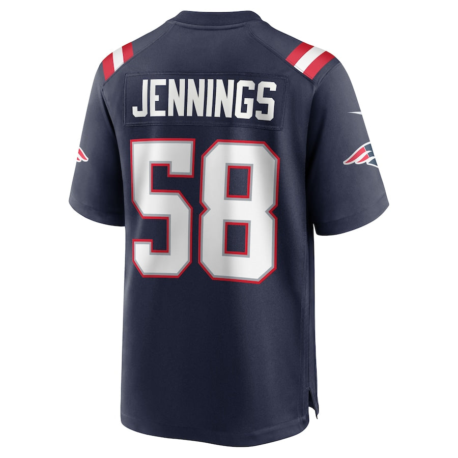 New England Patriots #58 Anfernee Jennings Navy Team Game Jersey Stitched American Football Jerseys