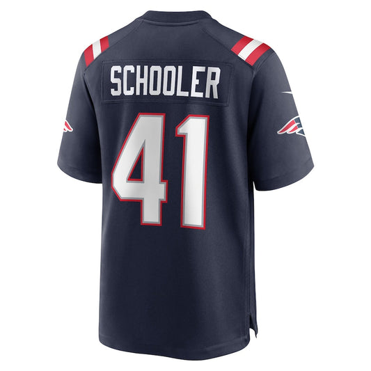 New England Patriots #41 Brenden Schooler Navy Game Player Jersey Stitched American Football Jerseys