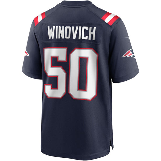 New England Patriots #50 Chase Winovich Navy Game Player Jersey Stitched American Football Jerseys