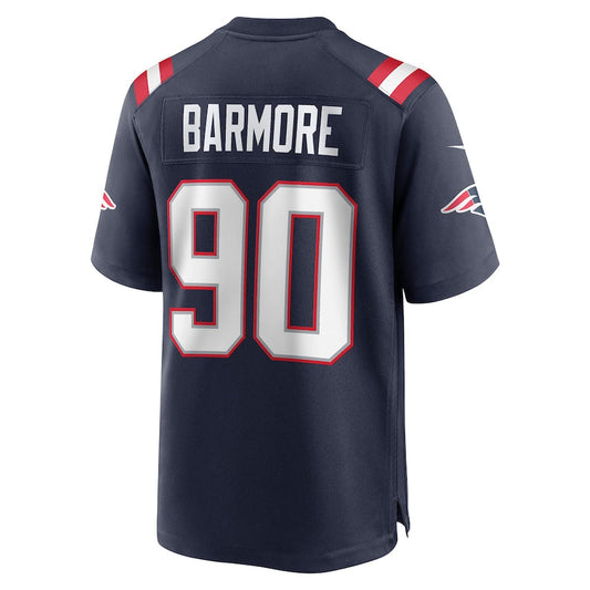 New England Patriots #90 Christian Barmore Navy Player Game Jersey Stitched American Football Jerseys