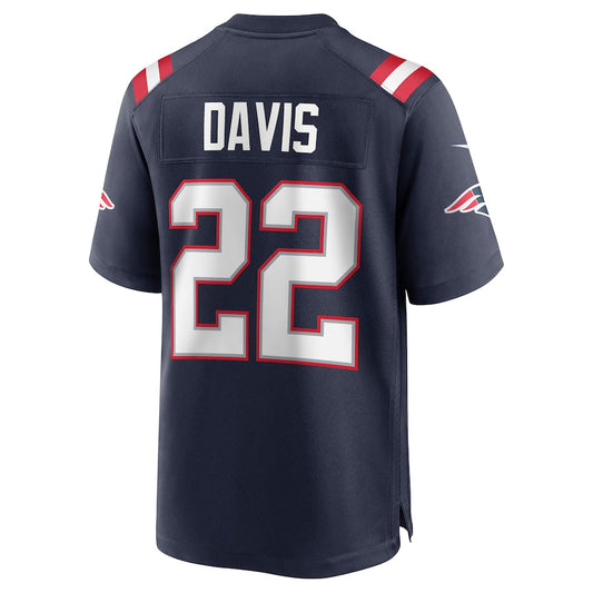 New England Patriots #22 Cody Davis Navy Game Jersey Stitched American Football Jerseys