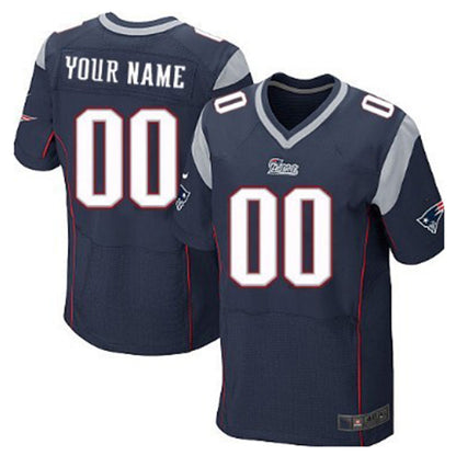 Custom New England Patriots Blue Elite Jersey Stitched American Football Jerseys