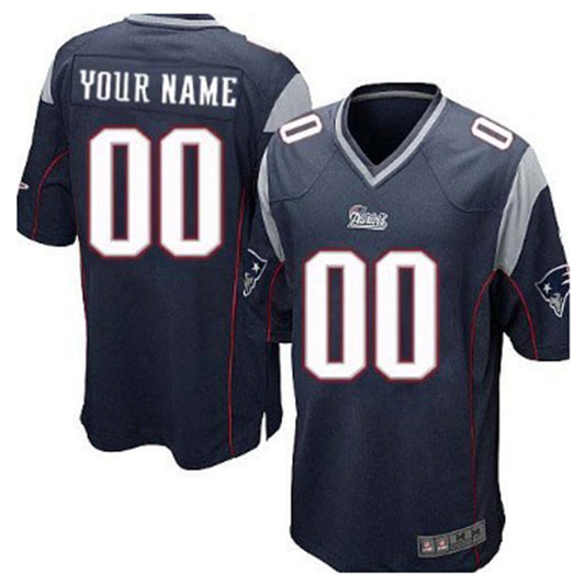 Custom New England Patriots Blue Limited Jersey Stitched American Football Jerseys