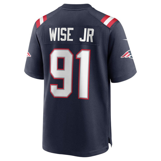 New England Patriots #91 Deatrich Wise Jr. Navy Game Jersey Stitched American Football Jerseys