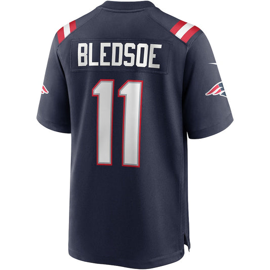 New England Patriots #11 Drew Bledsoe Navy Game Retired Player Jersey Stitched American Football Jerseys