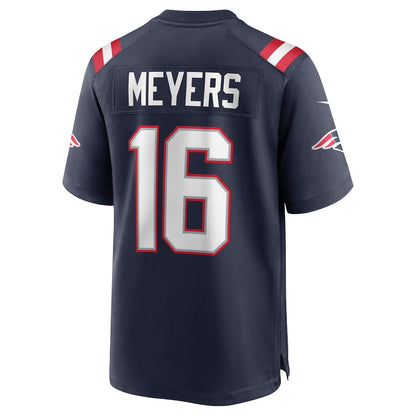 New England Patriots #16 Jakobi Meyers Navy Game Jersey Stitched American Football Jerseys