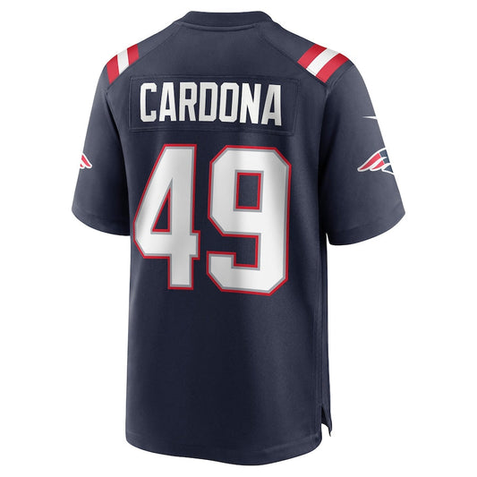 New England Patriots #49 Joe Cardona Navy Game Jersey Stitched American Football Jerseys