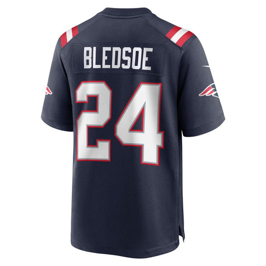 New England Patriots #24 Joshuah Bledsoe Navy Game Player Jersey Stitched American Football Jerseys