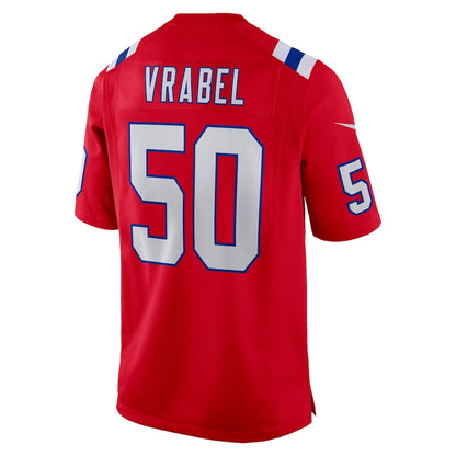 New England Patriots #50 Mike Vrabel Red Retired Player Alternate Game Jersey Stitched American Football Jerseys