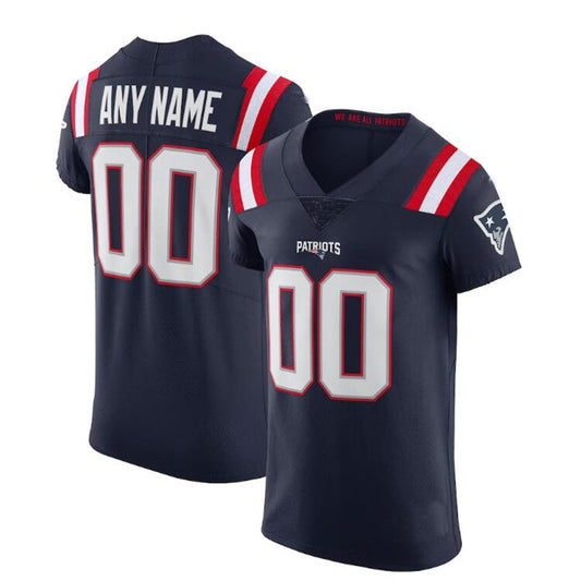 Custom New England Patriots Navy Vapor Elite Jersey Stitched American Football Jerseys