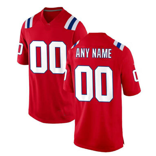 Custom New England Patriots Red Alternate Jersey Stitched American Football Jerseys