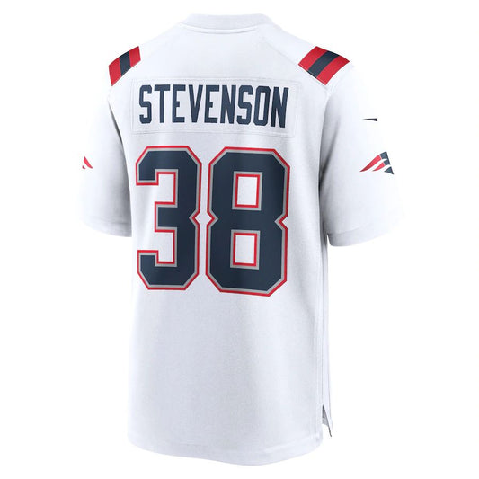 New England Patriots #38 Rhamondre Stevenson White Game Player Jersey Player Jersey Stitched American Football Jerseys