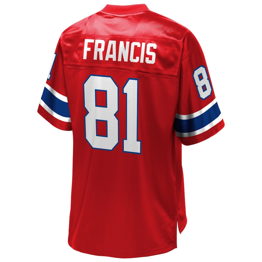 New England Patriots #81 Russ Francis Pro Line Red Retired Player Jersey Stitched American Football Jerseys