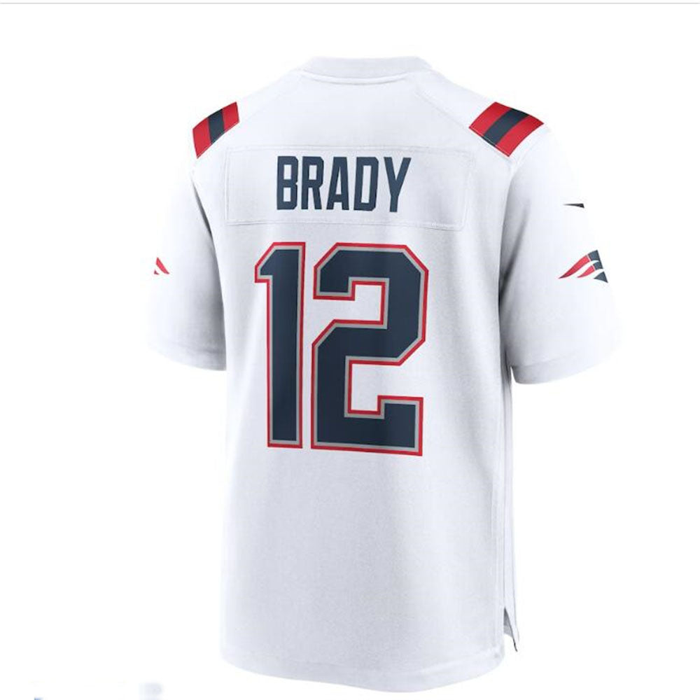 New England Patriots #12 Tom Brady White Retired Game Jersey Stitched American Football Jerseys