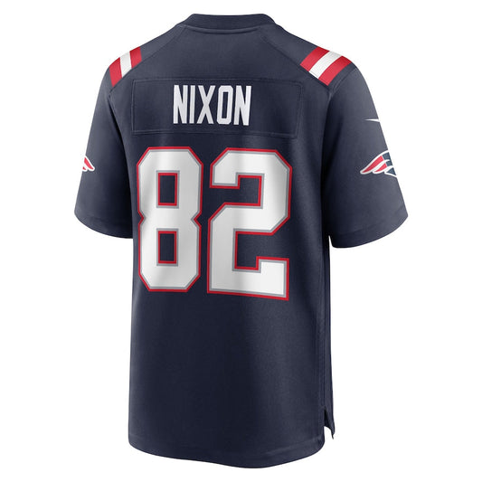 New England Patriots #82 Tre Nixon Navy Player Game Jersey Stitched American Football Jerseys