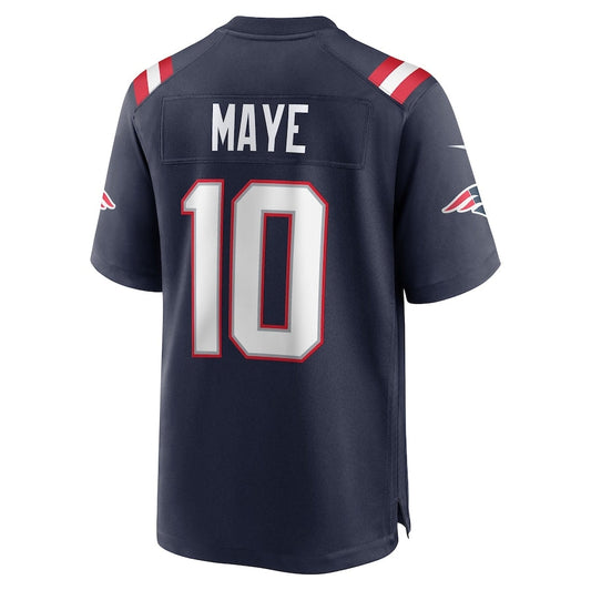 New England Patriots #10 Drake Maye 2024 Draft First Round Pick Player Game Jersey - Navy American Football Jerseys