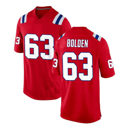 New England Patriots #63 Isaiah Bolden Alternate Jersey - Red Stitched American Football Jerseys