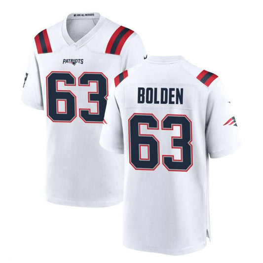 New England Patriots #63 Isaiah Bolden Game Jersey - White Stitched American Football Jerseys