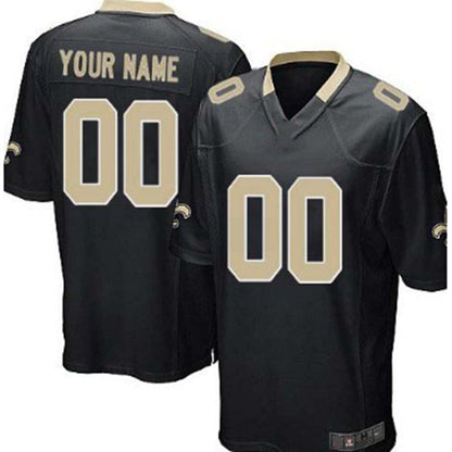 Custom NO.Saints Black Limited Jersey American Jerseys Stitched Jersey Football Jerseys