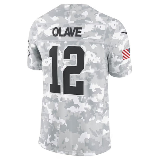 NO.Saints #12 Chris Olave Arctic Camo 2024 Salute to Service Limited Stitched American Football Jerseys