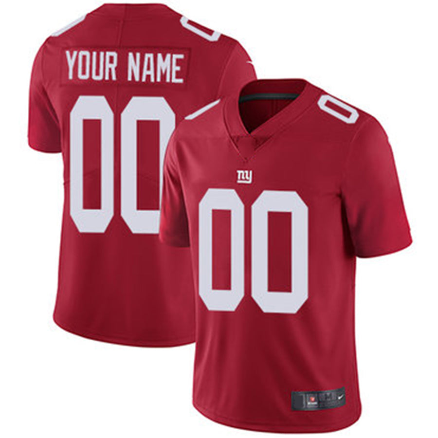 Custom NY.Giants  Alternate Red Vapor Untouchable Limited Jersey Stitched Jersey Stitched American Football Jerseys