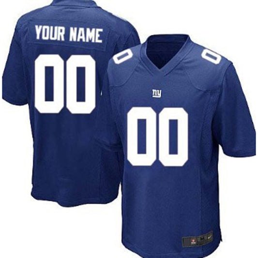 Custom NY.Giants  Blue Game Jersey Stitched American Football Jerseys