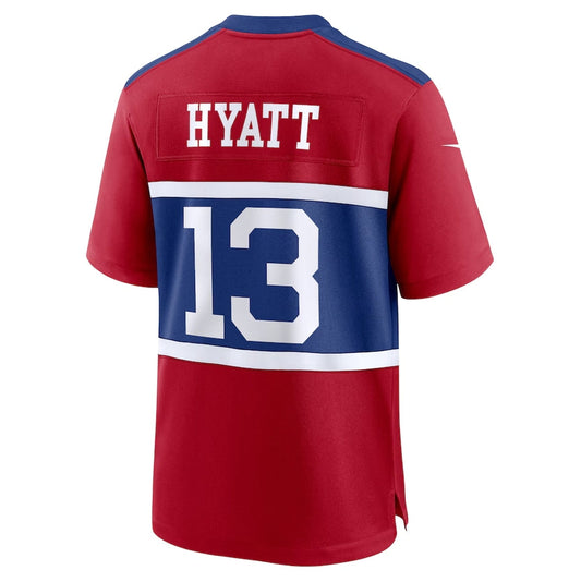 NY.Giants #13 Jalin Hyatt Alternate Player Game Jersey - Century Red American Football Jerseys