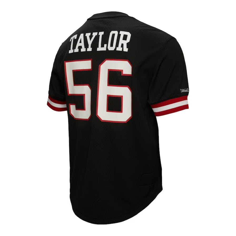 NY.Giants #56 Lawrence Taylor Mitchell & Ness Black Retired Player Name & Number Mesh Top American Football Jerseys