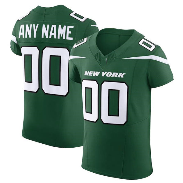 Custom New York Jets Gotham Green Scarlet Vapor F.U.S.E. Elite  Jersey Stitched American Football Jerseys