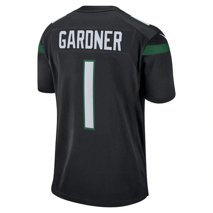 New York Jets #1 Ahmad Sauce Gardner Black 2022 Draft First Round Pick Game Jersey Stitched American Football Jerseys