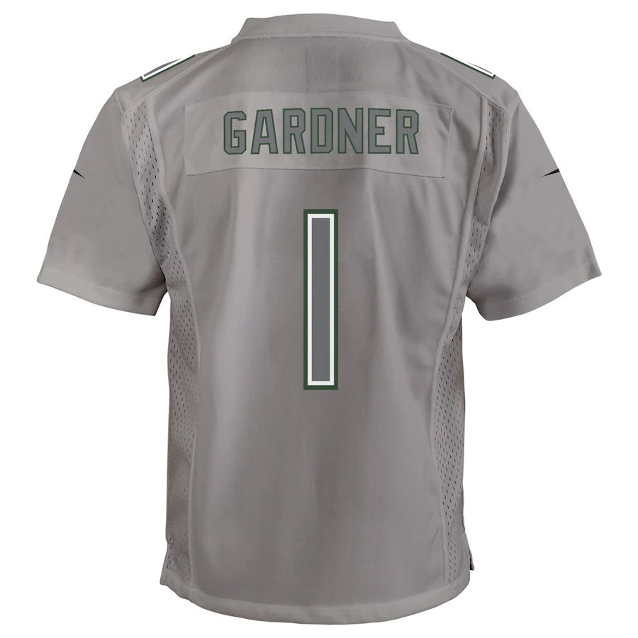 New York Jets #1 Ahmad Sauce Gardner Gray Atmosphere Game Jersey Stitched American Football Jerseys