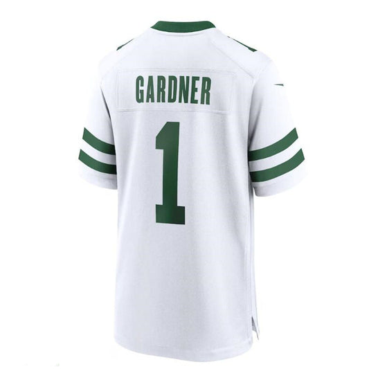 New York Jets #1 Ahmad Sauce Gardner White Legacy Player Game Jersey Stitched American Football Jerseys