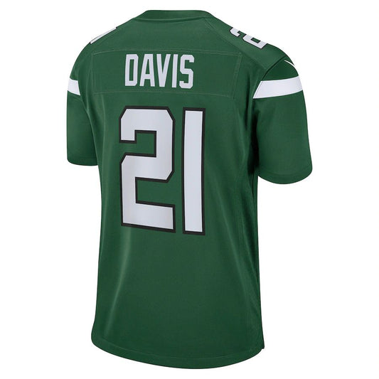 New York Jets #21 Ashtyn Davis Gotham Green Game Player Jersey Stitched American Football Jerseys