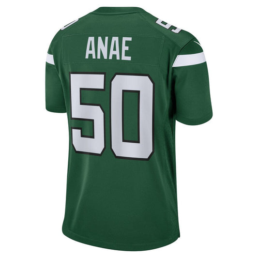 New York Jets #50 Bradlee Anae Gotham Green Game Player Jersey Stitched American Football Jerseys