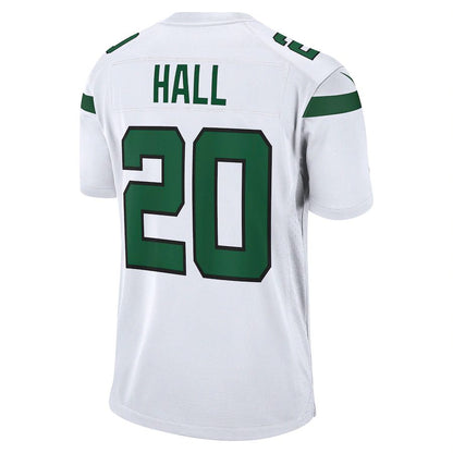 New York Jets #20 Breece Hall White Away Game Player Jersey Stitched American Football Jerseys