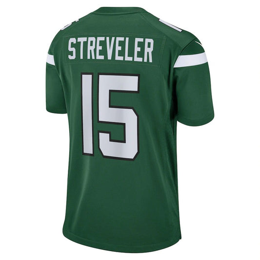 New York Jets #15 Chris Streveler Gotham Green Game Player Jersey Stitched American Football Jerseys